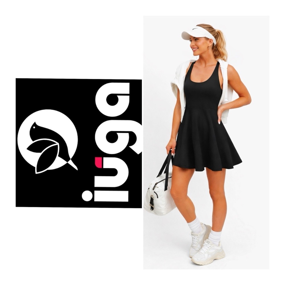 IUGA Black Athletic Dress